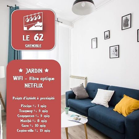 Le 62 - Spacieux T2 avec JARDIN, parking&tramway Grenoble Extérieur photo