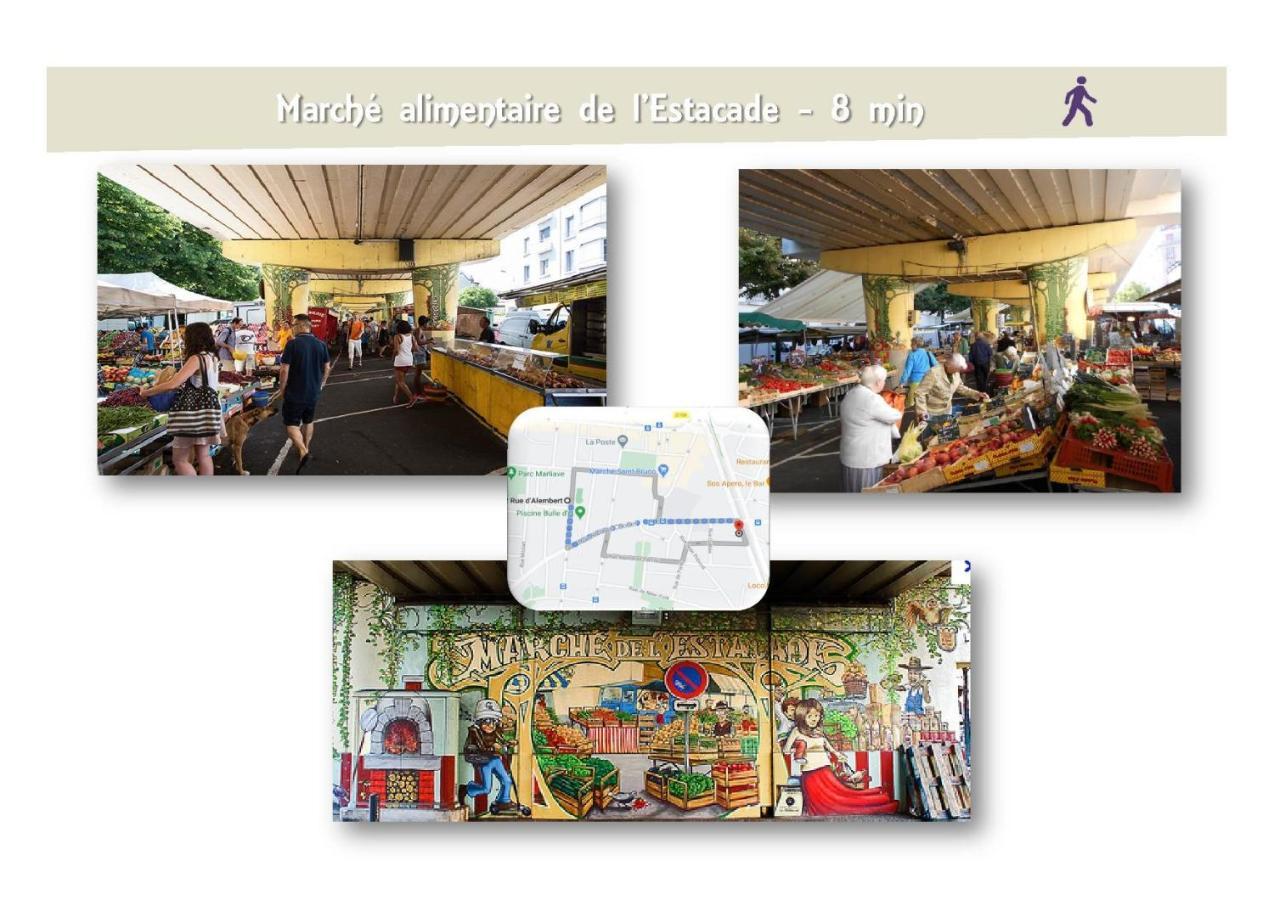 Le 62 - Spacieux T2 avec JARDIN, parking&tramway Grenoble Extérieur photo