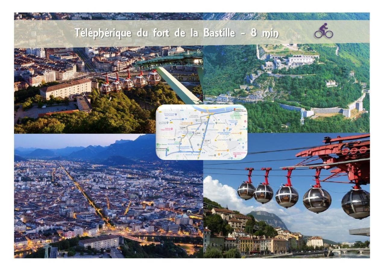 Le 62 - Spacieux T2 avec JARDIN, parking&tramway Grenoble Extérieur photo