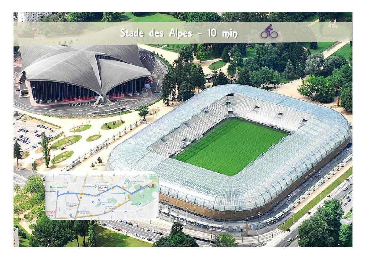 Le 62 - Spacieux T2 avec JARDIN, parking&tramway Grenoble Extérieur photo