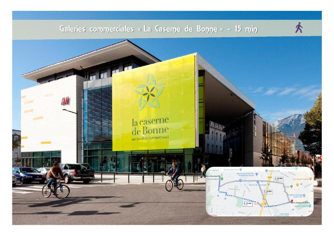 Le 62 - Spacieux T2 avec JARDIN, parking&tramway Grenoble Extérieur photo